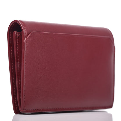 Saint Laurent Calfskin Fragments Flap Wallet Dark Red 3 of 9