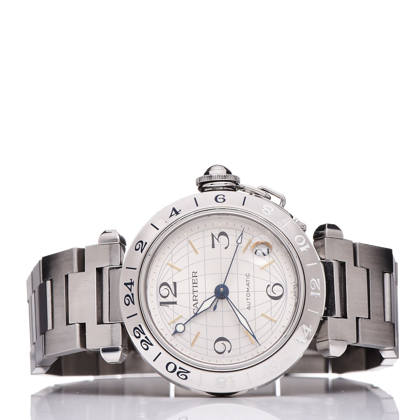 Stainless Steel 35mm Pasha GMT Automatic Watch