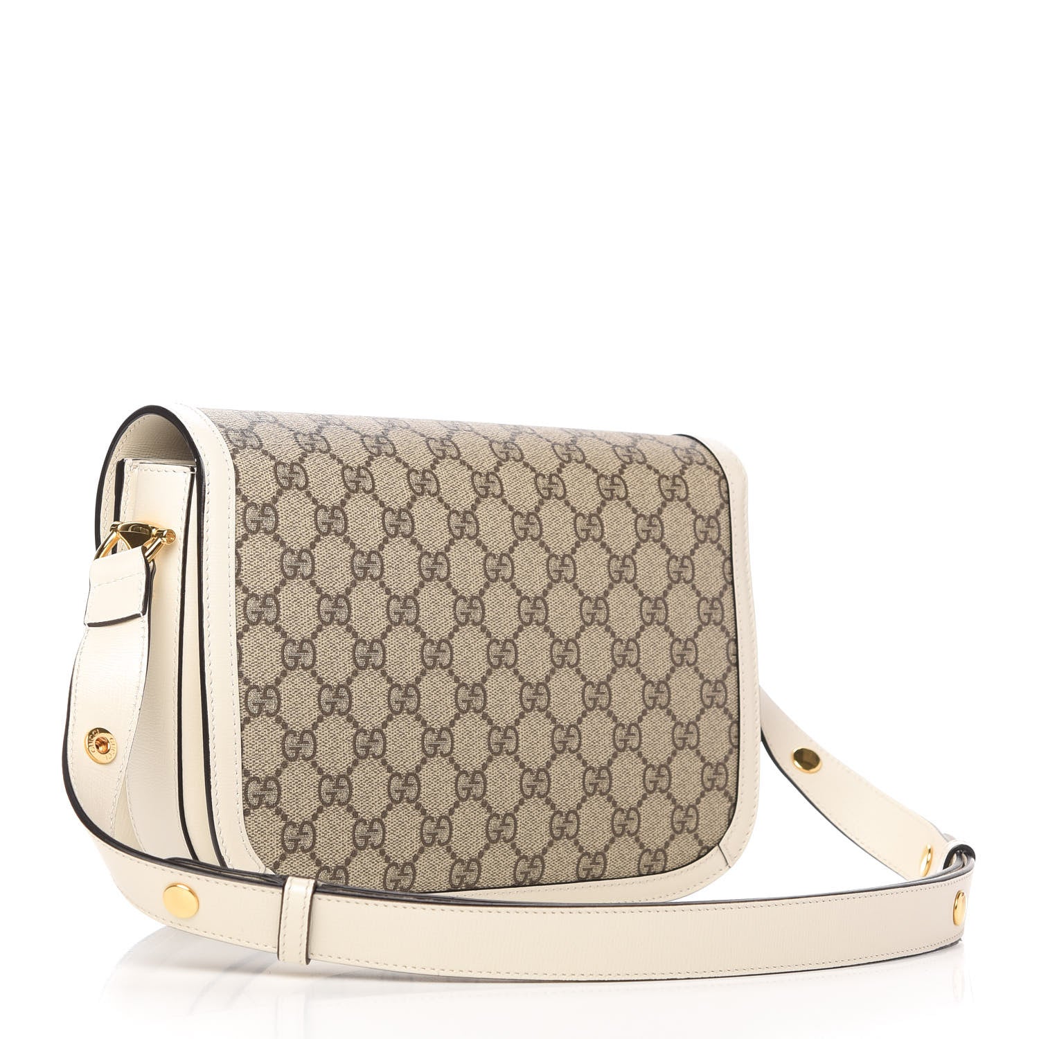 Gucci GG Supreme Monogram Horsebit 1955 Shoulder Bag Beige Mystic White 3 of 11
