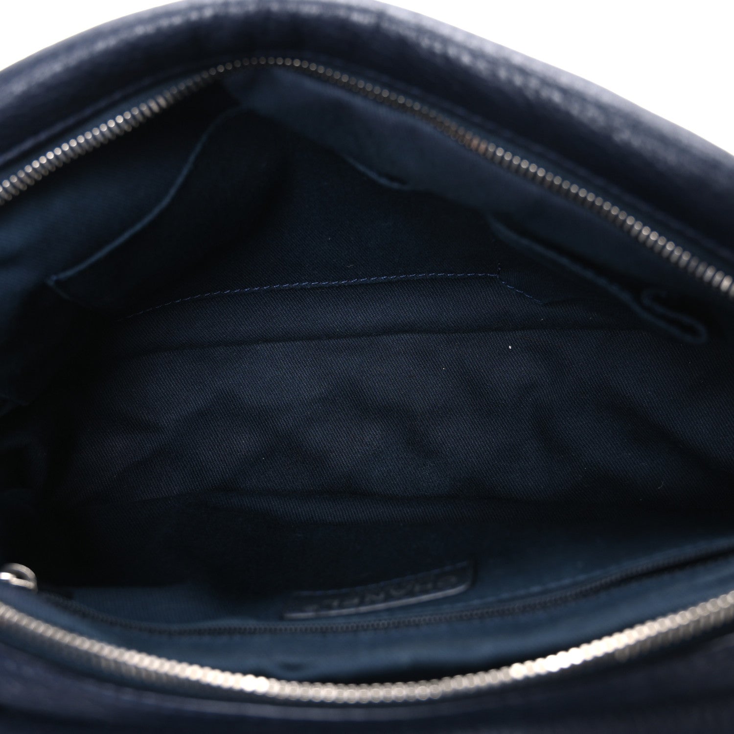 Chanel Deerskin Quilted Casual Journey Flap Dark Blue 5 of 10