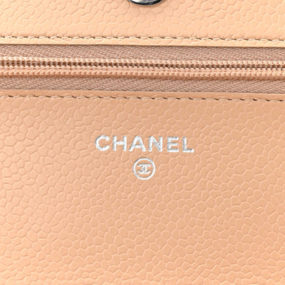 Chanel Caviar Quilted Wallet On Chain WOC Beige 6 of 11