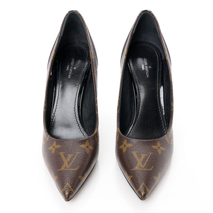 Louis Vuitton Monogram Cherie Pumps 38 Black 2 of 9