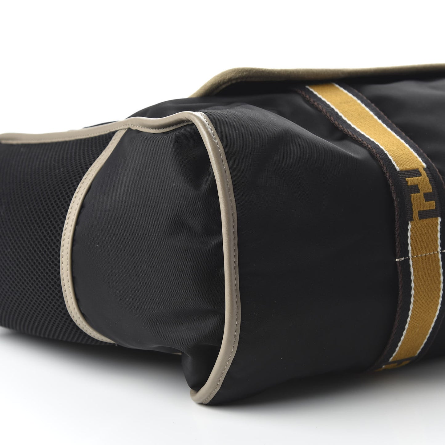 Nylon Reversible Everyday Tote Black White Tobacco