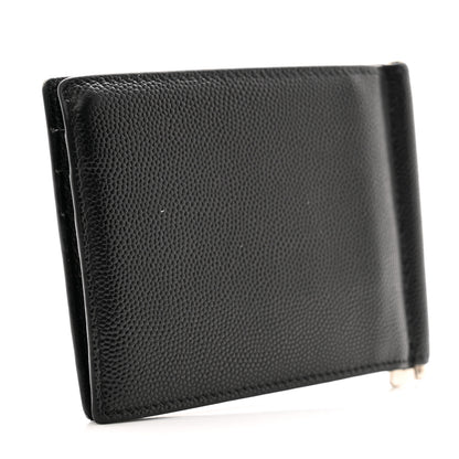 Saint Laurent Grain De Poudre Bill Clip Card Case Black 3 of 9