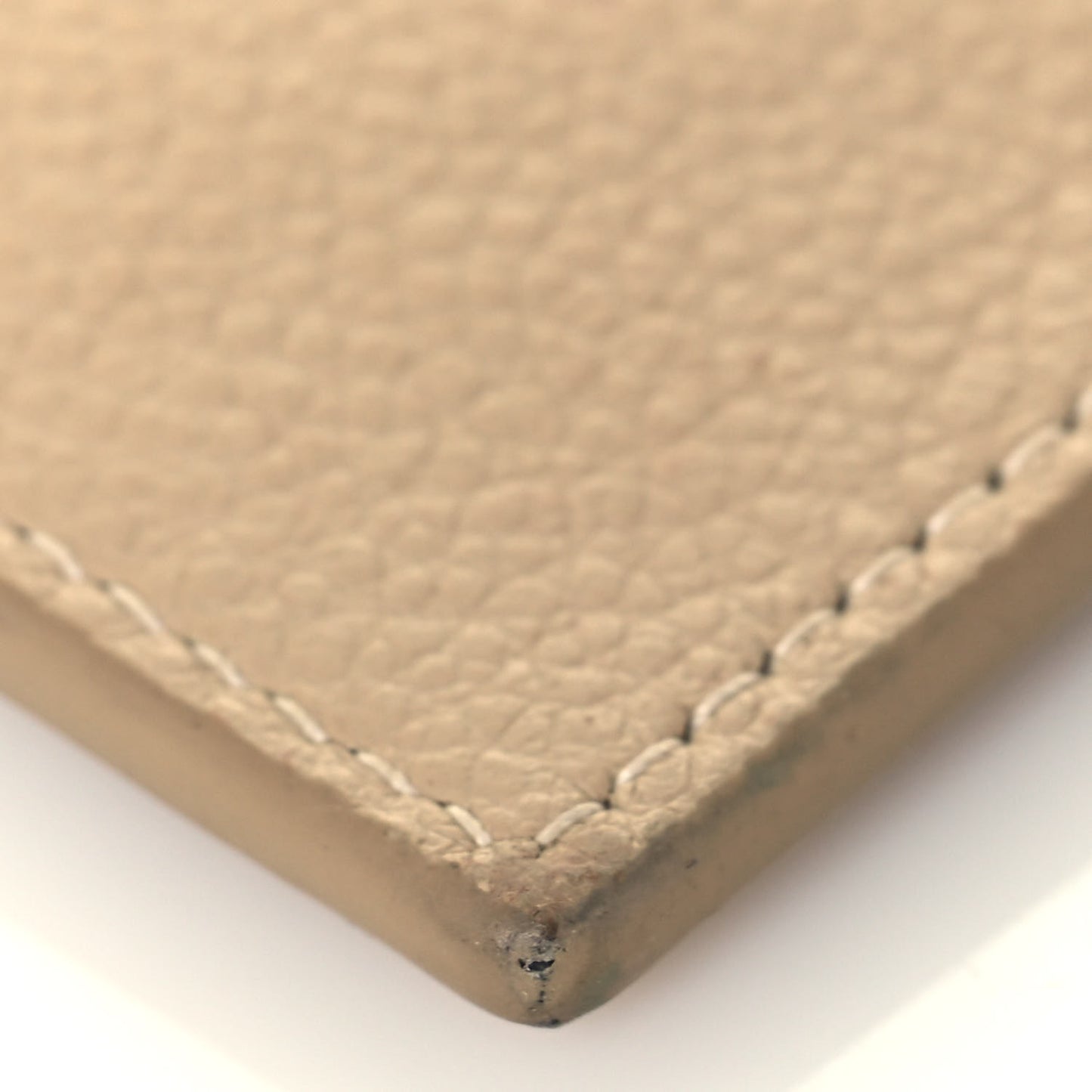 Grained Calfskin 5 Fragments Zip Pouch Card Holder Nude