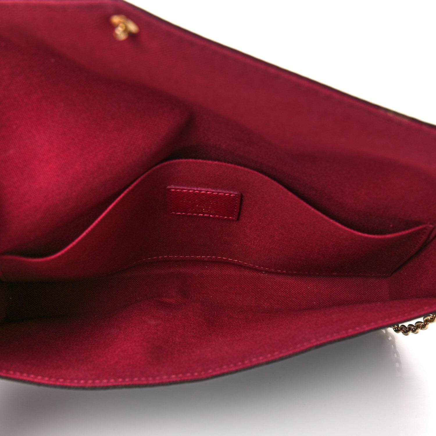 Louis Vuitton Monogram Pochette Felicie Chain Wallet Fuchsia 5 of 10