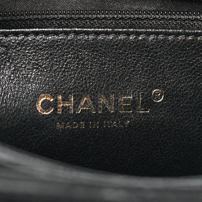Chanel Sheepskin Quilted Large Beauty Lock Flap Black 6 of 11