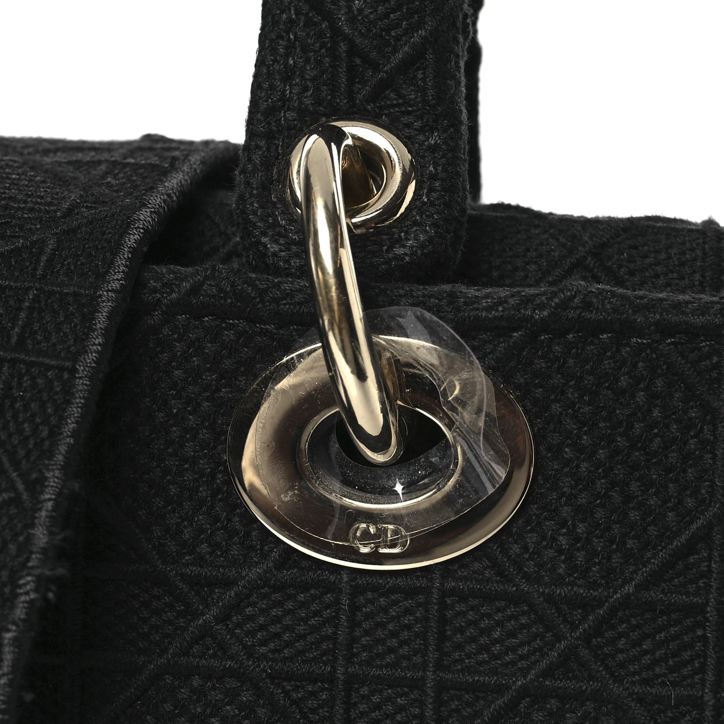 Canvas Embroidered Cannage Medium Lady D-Lite Black