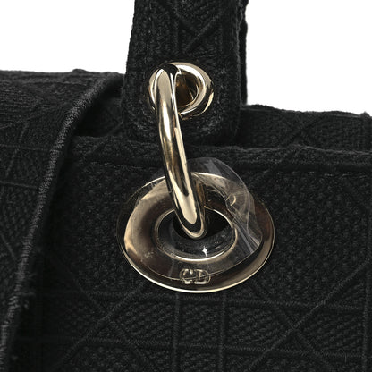 Christian Dior Canvas Embroidered Cannage Medium Lady D-Lite Black 11 of 12
