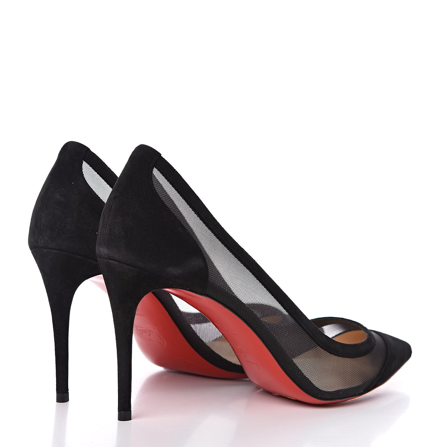Christian Louboutin Veau Velours Rete Galativi 100 Pumps 40.5 Black 4 of 11