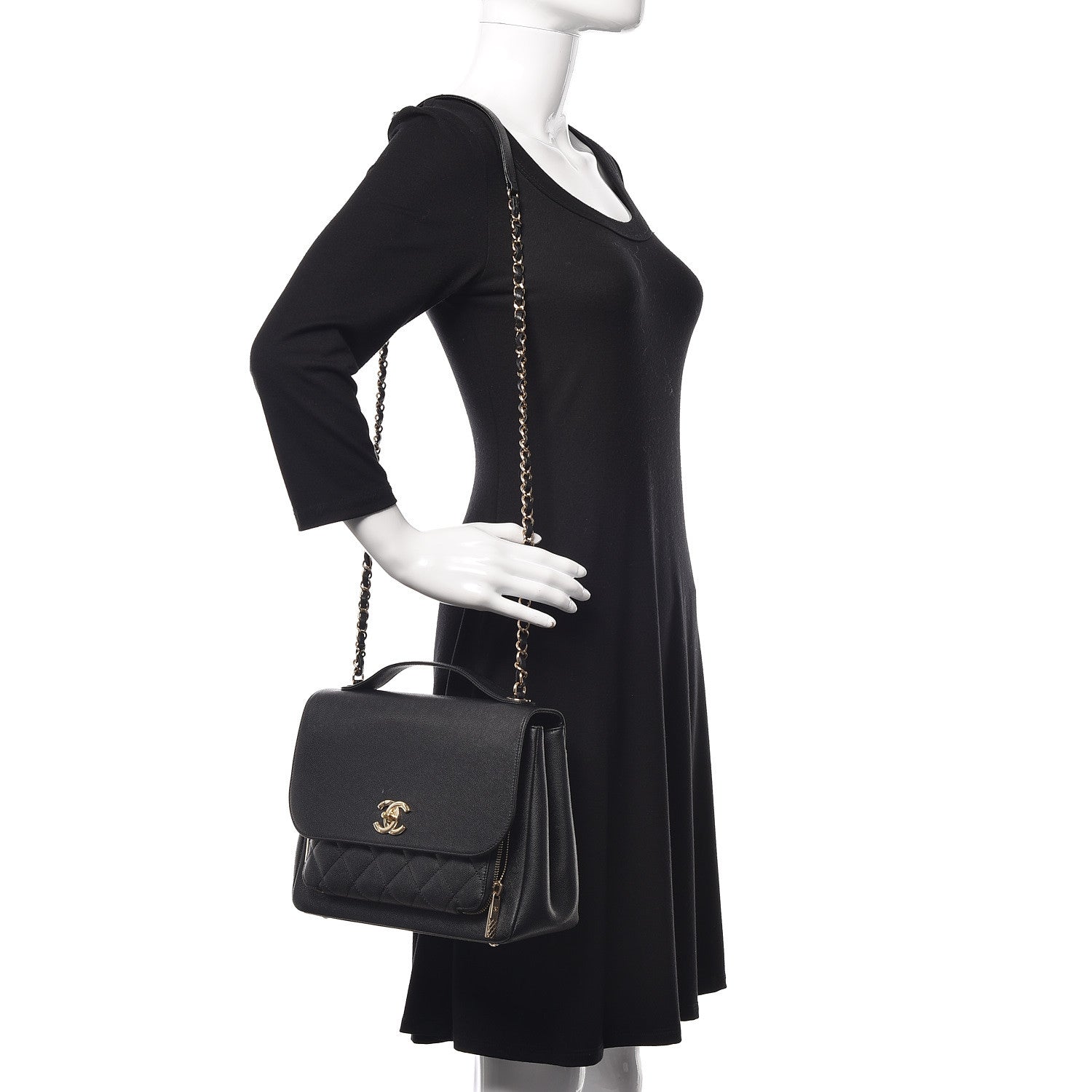 Chanel Caviar Quilted Large Business Affinity Flap Black 2 of 10