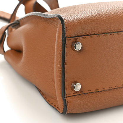 Fendi Cuoio Romano Selleria Bi-Color Medium Peekaboo Iconic Satchel Mou Deserto 10 of 10