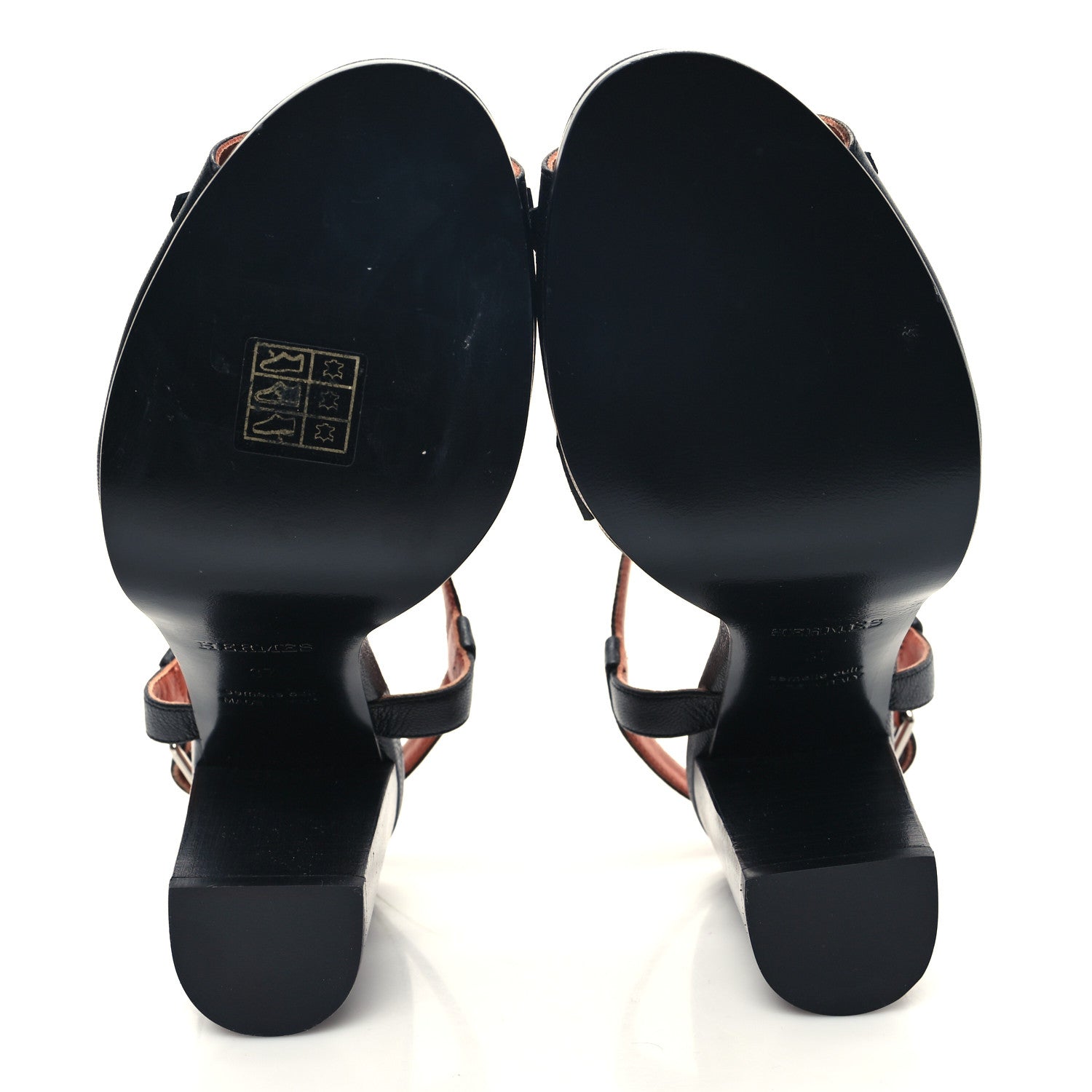 Hermes Goatskin Alesia Sandals 37 Black 6 of 10