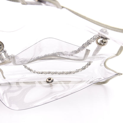 Chanel Lambskin Vinyl Large Naked Flap Silver 5 of 9