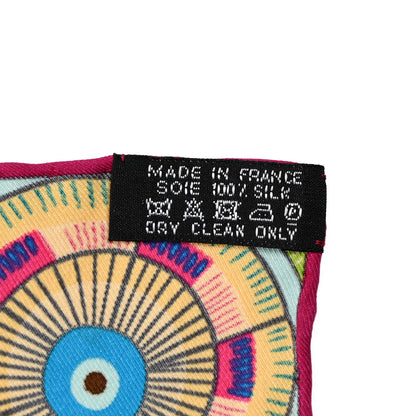 Hermes Silk The Savana Dance Scarf 70 Black Vert Fuchsia 4 of 4