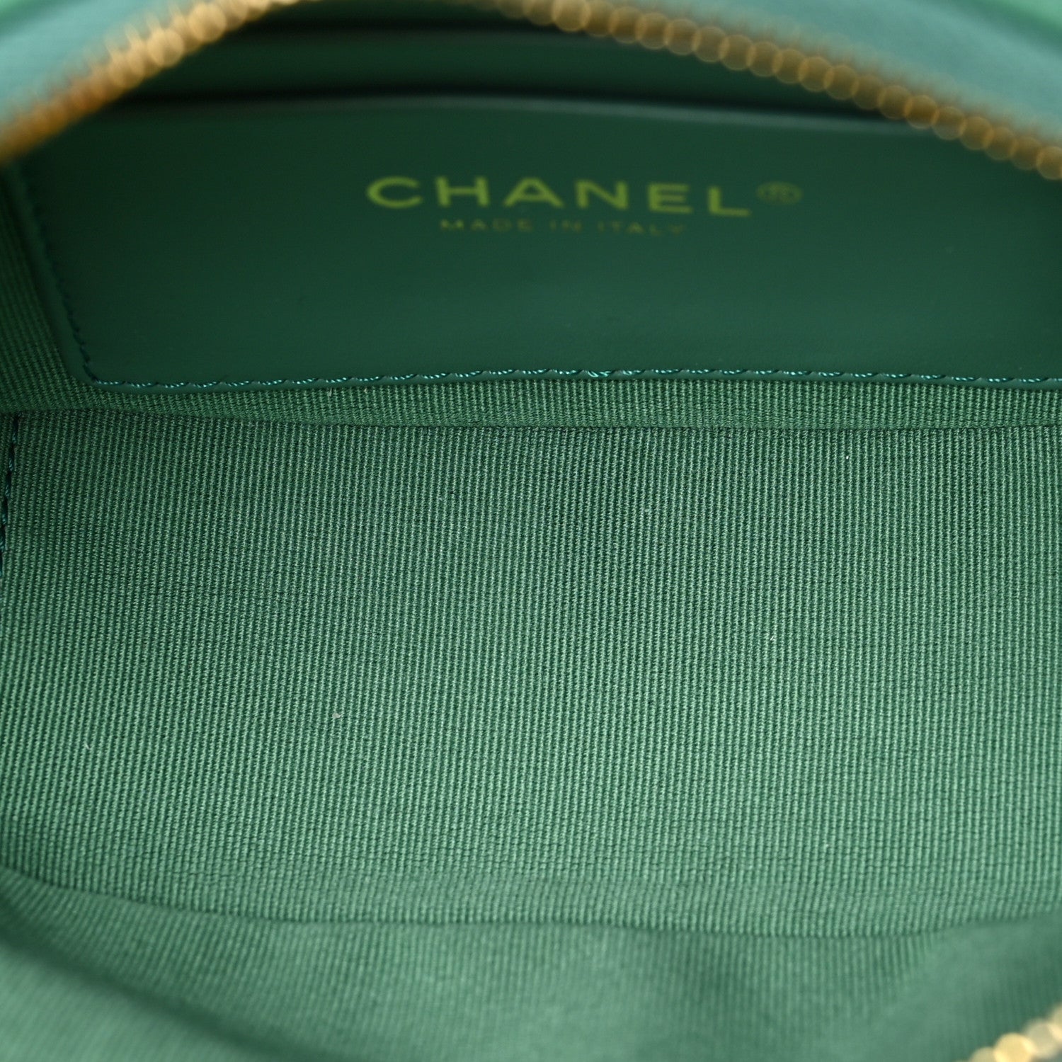 Chanel Caviar Quilted Mini CC You Camera Case Dark Green 5 of 9