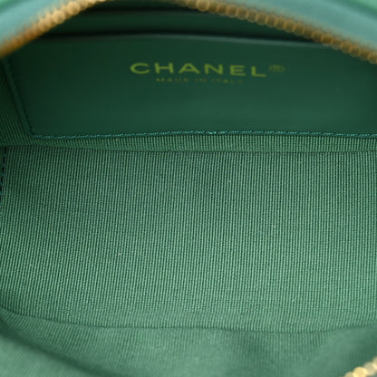 Chanel Caviar Quilted Mini CC You Camera Case Dark Green 5 of 9