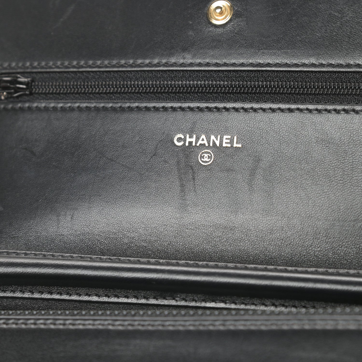 Chanel Lambskin Quilted Boy Wallet On Chain WOC Black 14 of 16