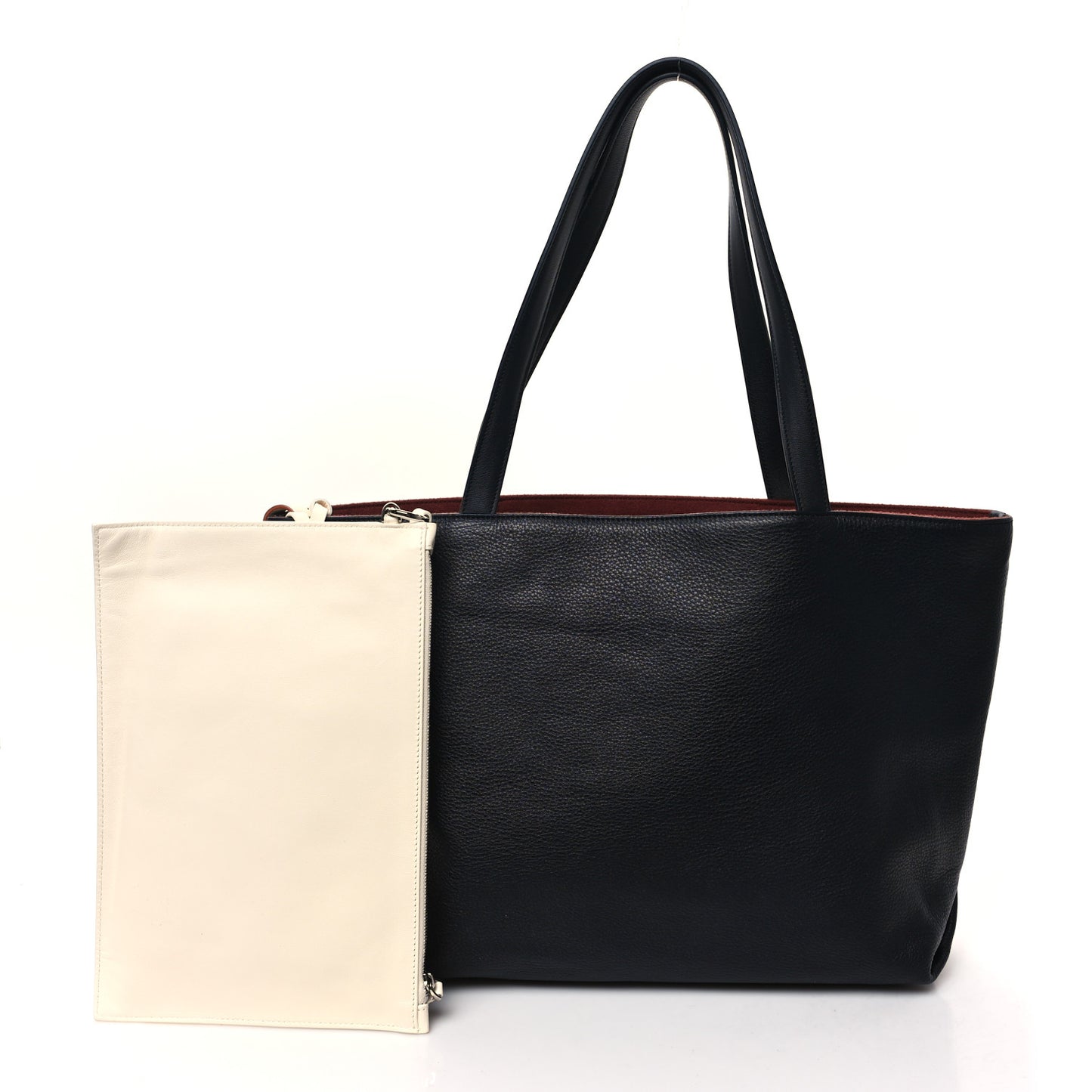 Butter Calfskin Cashmere Neo Inside Out Tote Black