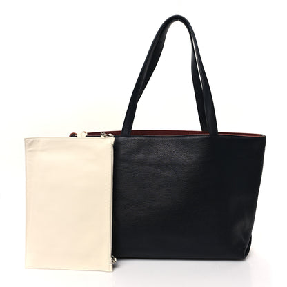 Loro Piana Butter Calfskin Cashmere Neo Inside Out Tote Black 3 of 16