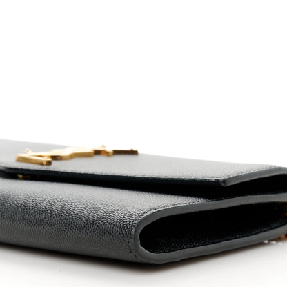 Saint Laurent Grain De Poudre Uptown Chain Wallet Black 10 of 11