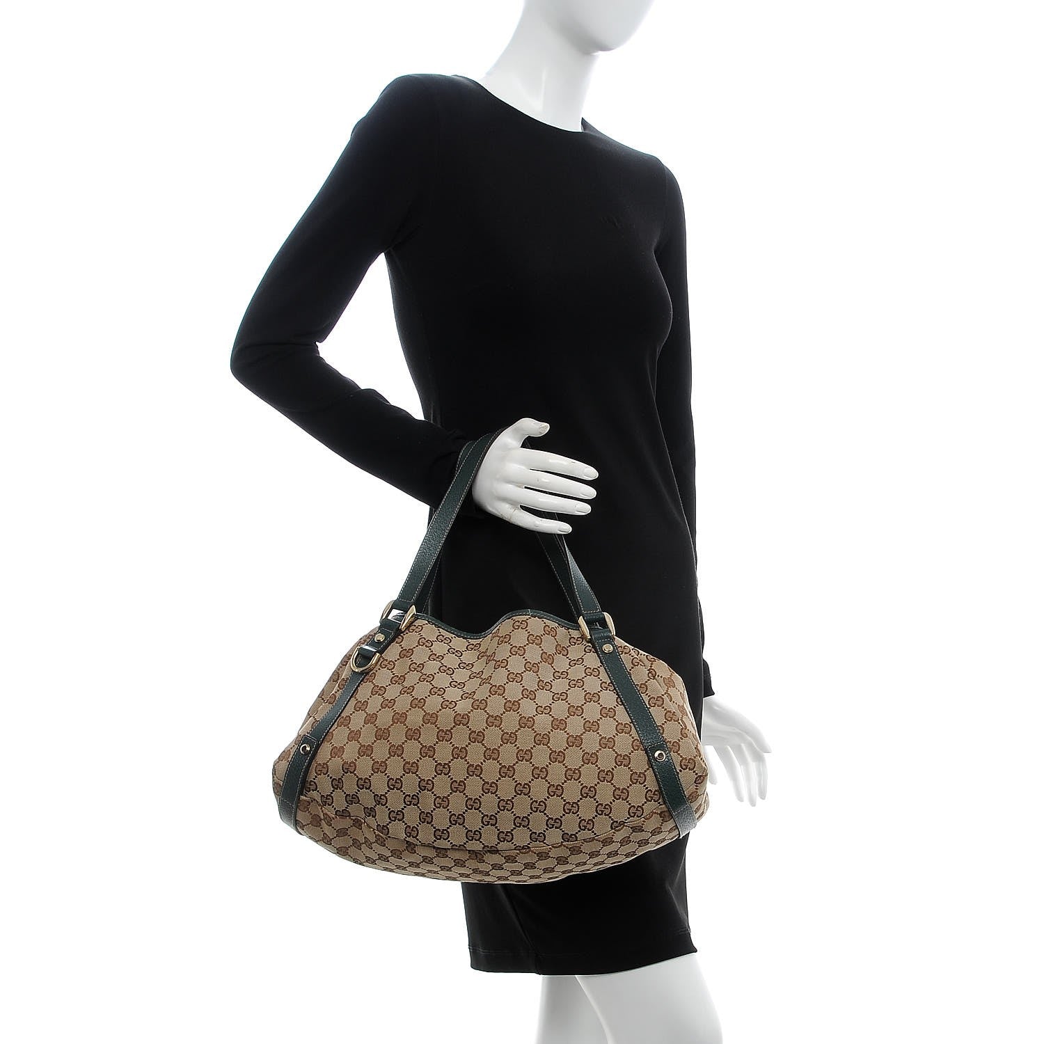 Gucci Monogram Medium Abbey Shoulder Bag Green 2 of 7