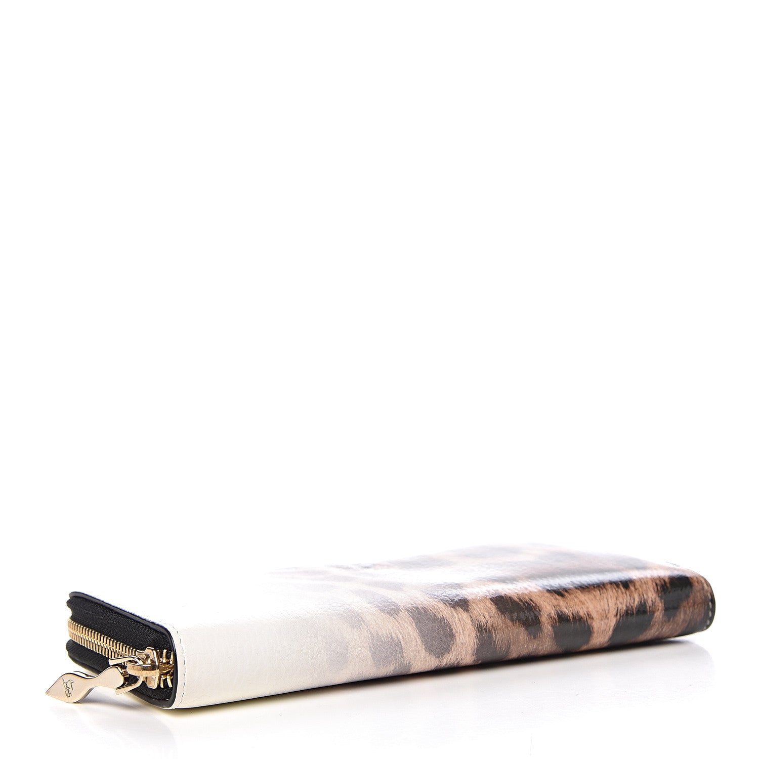 Christian Louboutin Calfskin Degrade Leopard Panettone Zip Wallet White 4 of 8
