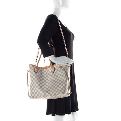 Louis Vuitton Damier Azur Braided Neverfull MM Orange 2 of 8