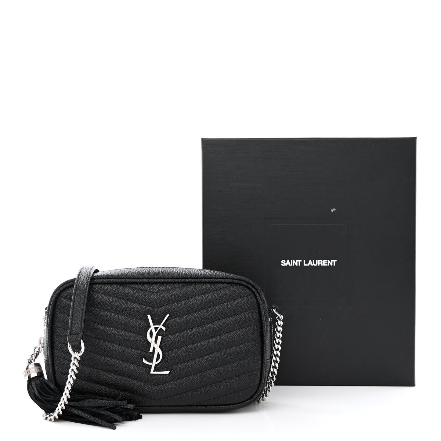 Grain De Poudre Matelasse Monogram Mini Lou Camera Bag Black
