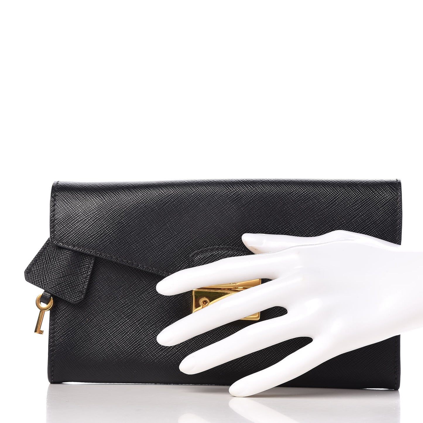 Saffiano Sound Clutch Black