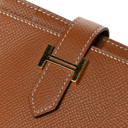 Hermes Epsom Bearn Gusset Wallet Gold 10 of 12