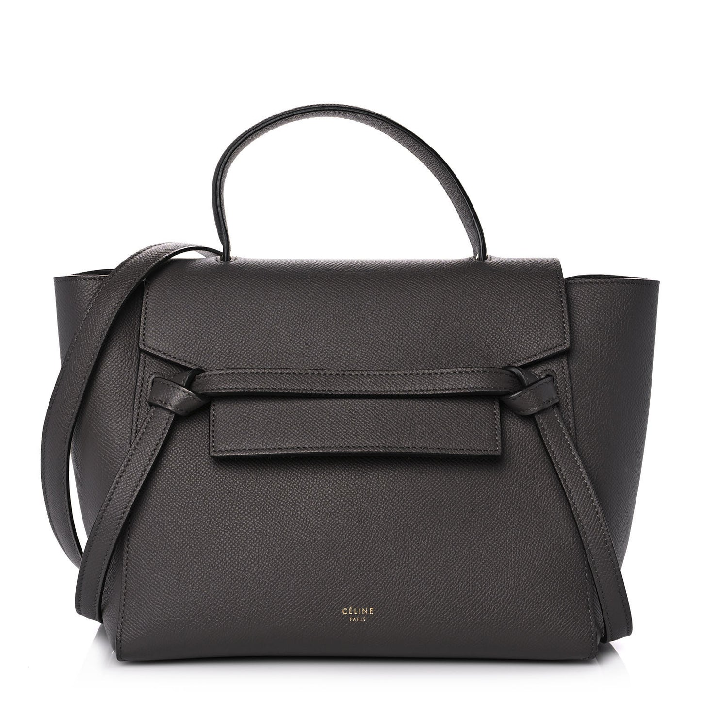 Baby Grained Calfskin Micro Belt Bag Grey