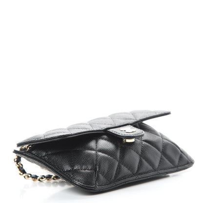 Chanel Caviar Fabric Quilted Foldable Tote With Chain Black Multicolor 7 of 18