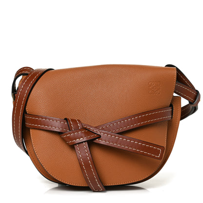 Loewe Grained Calfskin Small Gate Crossbody Bag Caramel Pecan 1 of 11