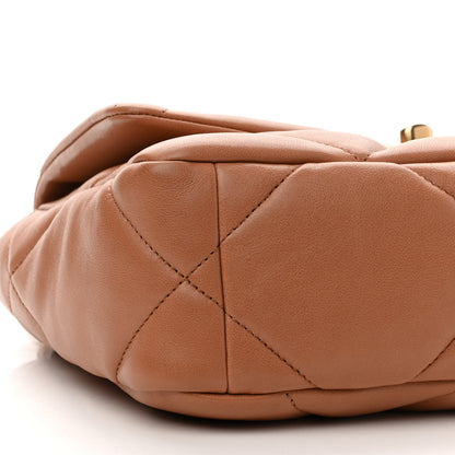 Chanel Lambskin Quilted Medium Chanel 19 Flap Brown 9 of 10
