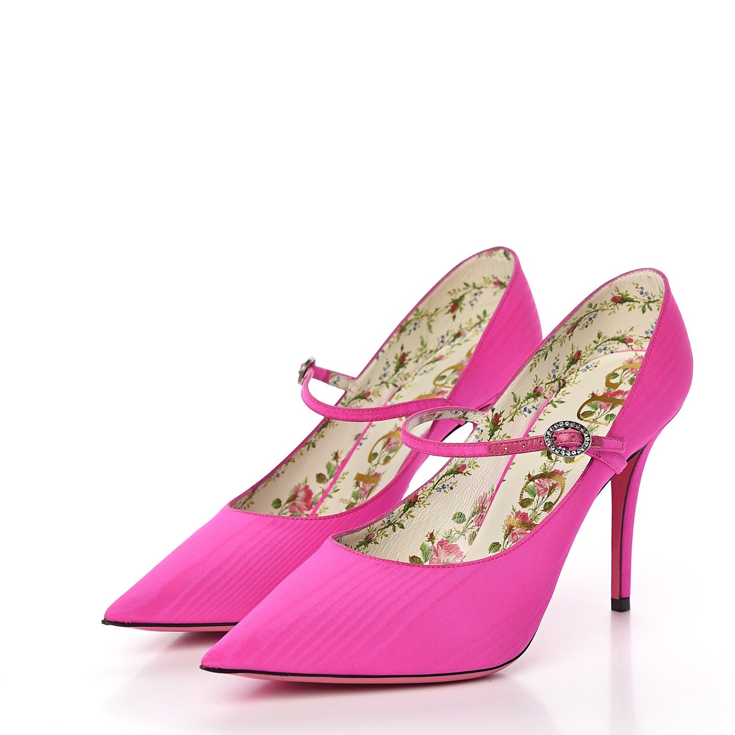 Moire Fabric Virginia Mary Jane Pumps 39 Amulet
