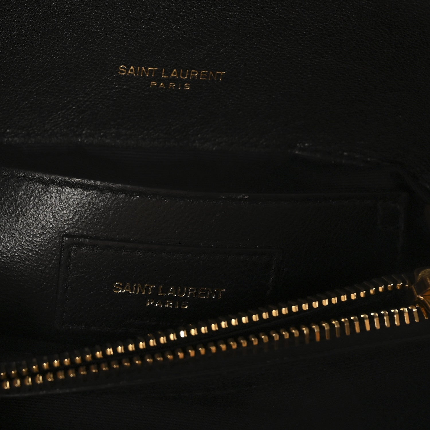 Saint Laurent Sheepskin Matelasse Chevron Monogram Medium College Bag Black 6 of 10