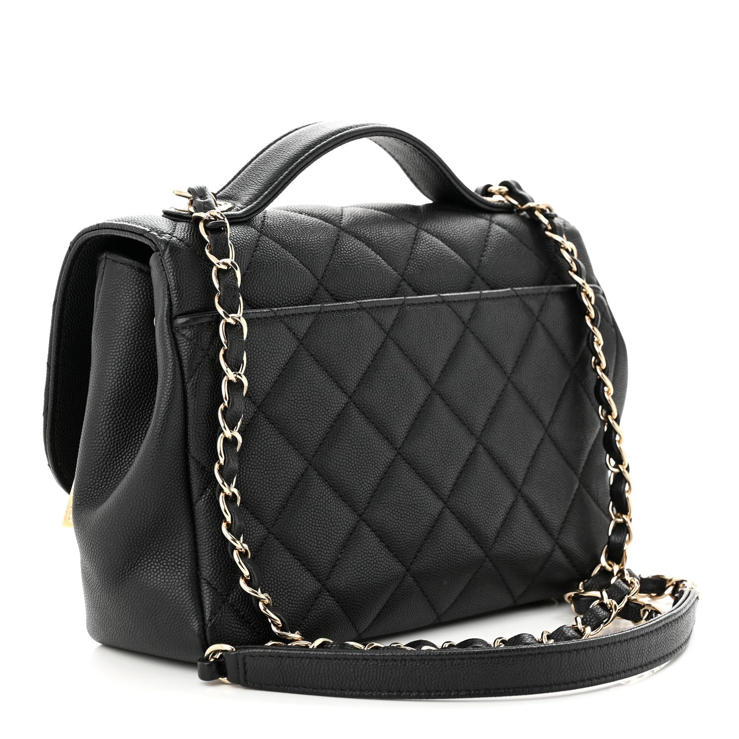 Caviar Quilted Medium Business Affinity Flap Black
