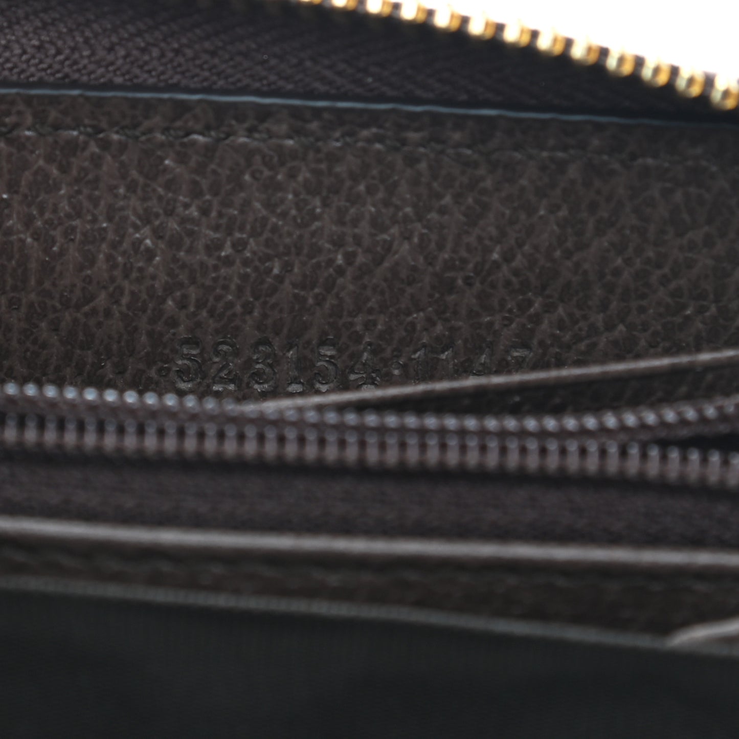 GG Supreme Monogram Web Ophidia Zip Around Wallet Brown