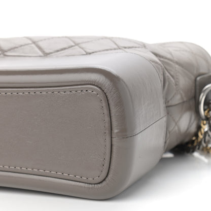 Chanel Aged Calfskin Quilted Medium Gabrielle Hobo Grey 9 of 9