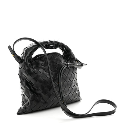 Bottega Veneta Calfskin Intrecciato Mini Hop Black 3 of 9