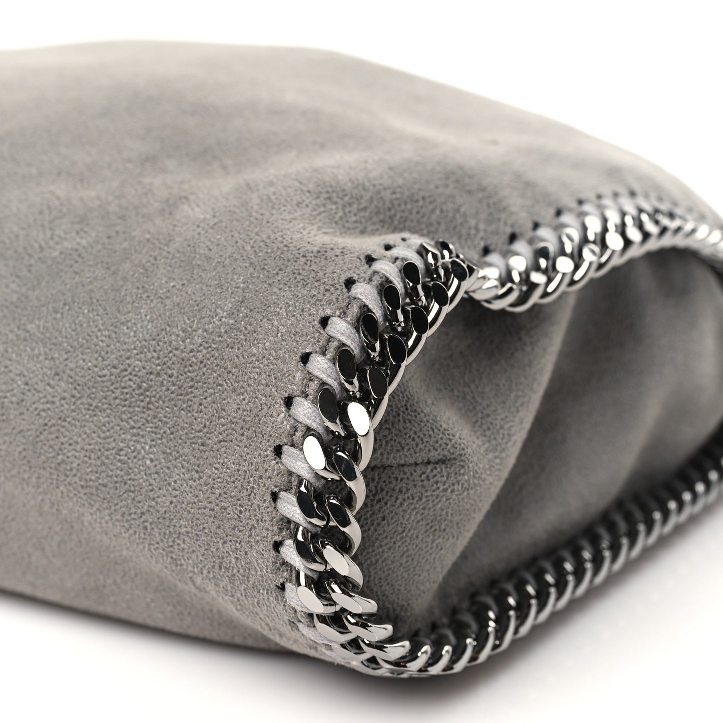 Shaggy Deer Falabella Fold Over Tote Light Grey
