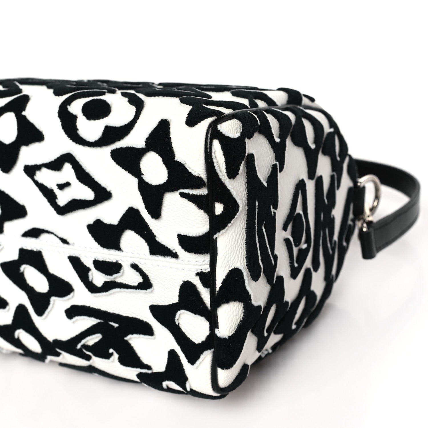 Louis Vuitton X UF Tufted Monogram Speedy Bandouliere 25 White Black 9 of 10