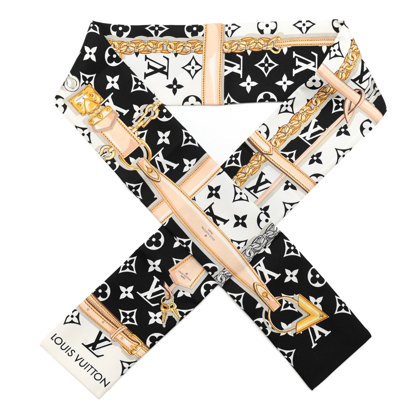 Silk Monogram Confidential Bandeau Black
