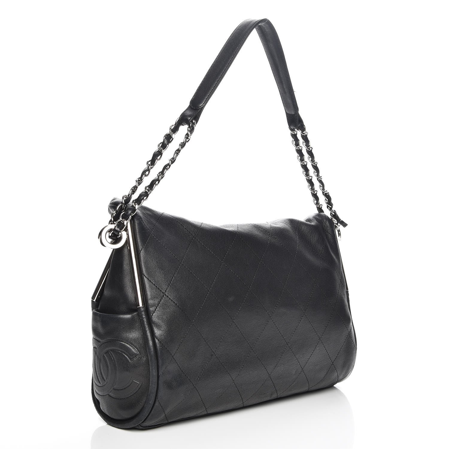 Chanel Lambskin Stitched Medium Ultimate Soft Tote Black 3 of 8
