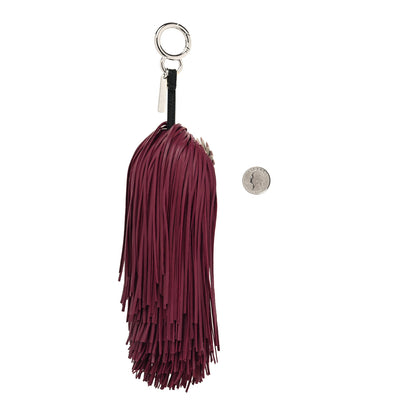 Fendi Nappa Eyes Fringe Bag Bug Charm Bordeaux Multicolor 2 of 4