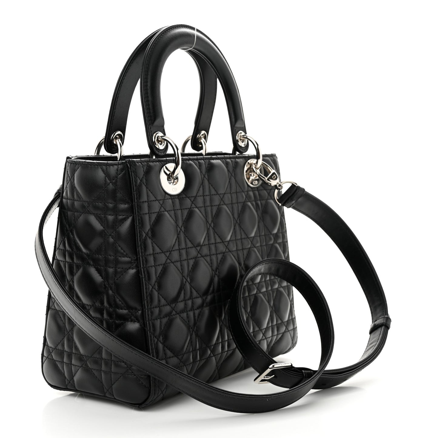 Lambskin Cannage Medium Lady Dior Black