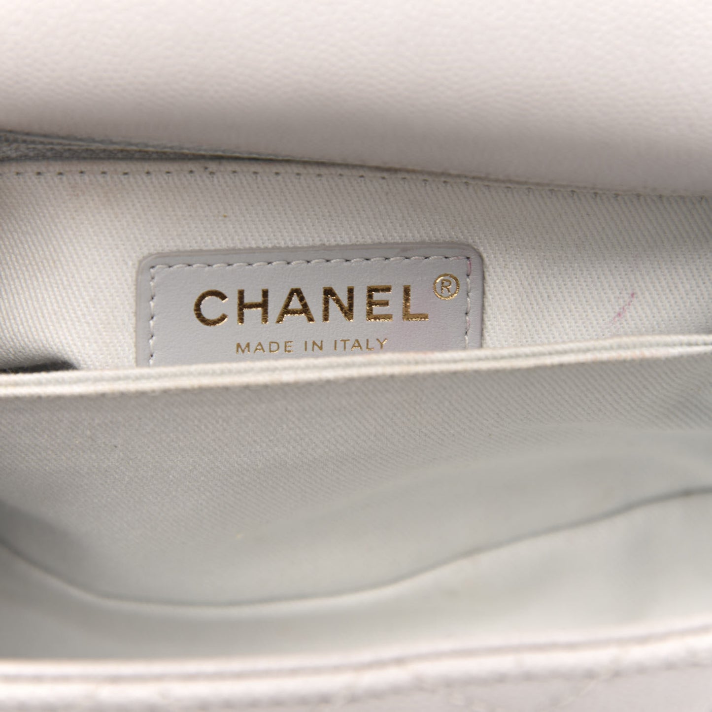 Caviar Quilted Mini Coco Handle Flap Light Grey