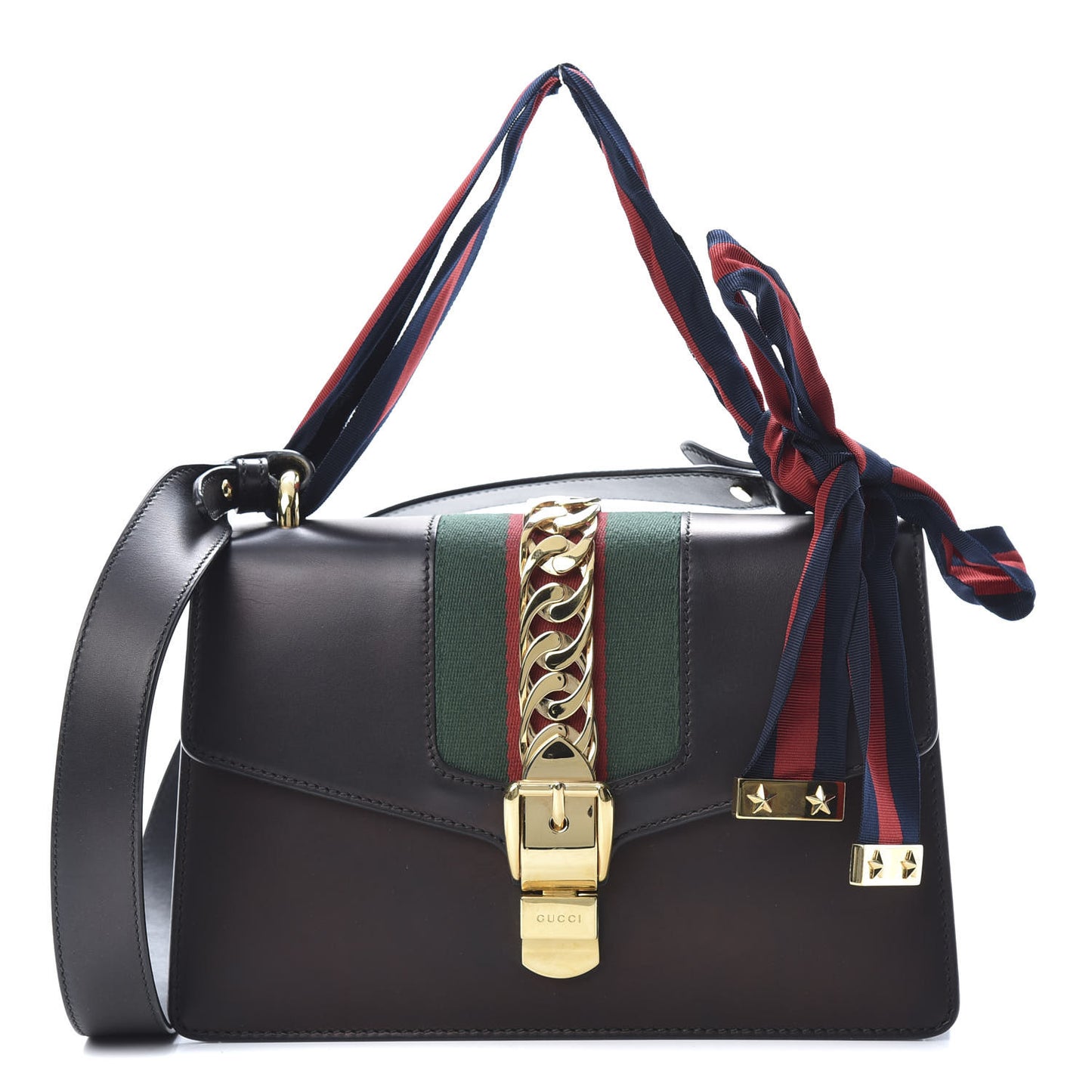 Calfskin Small Sylvie Shoulder Bag Black