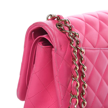 Chanel Lambskin Quilted Jumbo Double Flap Fuchsia 10 of 23